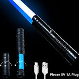 LOYALSE Adults Kid Metal Hilt Light Sabers 7 Colors Changeable Electronic Light Sabers Black - Glow-Paradise