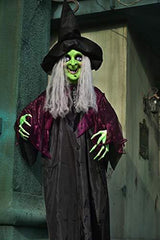 FUN LITTLE TOYS 79 Inches Halloween Hanging Animated Witch Eyes Bright, Indoor Outdoor Halloween Decoration, Halloween Decor Prop, Outdoor Hanging Decorations - Glow-Paradise