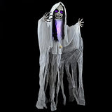 JOYIN 43" Halloween Hanging Ghost Decoration, Halloween Scary Hanging Ghost Girl with Light-up Head for Halloween Outdoor, Yard, Patio Decoration, Halloween Haunted House Decorations - Glow-Paradise