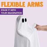 Halloween Hanging Light up Ghost with Spooky Blue LED Light, 47” White Hanging Ghosts, Best Halloween Hanging Decoration for Front Yard Patio Lawn Garden Party Decor Indoor Outdoor - Glow-Paradise