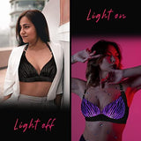 Roiciao Light up Bikini Led Bra Wire Free, Waterproof, Size M Black - Glow-Paradise