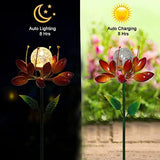Ourdoor Solar Garden Lights Solar Metal Flower Decorative Lights Solar Spinner Decorative Garden Stakes Waterproof for Patio,Yard,Lawn,Garden Decorations - Glow-Paradise