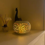 Solar Table Lantern Outdoor Waterproof- Dancing Flickering Flame Solar Powered LED Light，White Metal Desktop Decorative Lamp Auto On/Off Lighting Dusk to Dawn for Indoor Desk Patio Garden Pathway Yard - Glow-Paradise