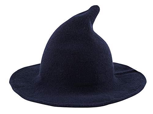 Edoneery Halloween Witch Hat for Women Wide Brim Foldable Pointed Cap for Halloween Party Costume Accessory - Glow-Paradise