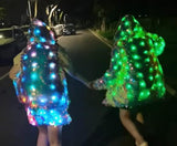 YONIYOWO Sequin 15 Color LED with Remote Jacket Womens Outer Wear Fancy Dress for Xmas Halloween Performence Costume (Jacket, L) - Glow-Paradise