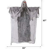 JOYIN Halloween 67" Hanging Light-Up Grim Reaper Outdoor Decoration, Halloween Skeleton Grim Reaper for Haunted House Prop Décor - Glow-Paradise