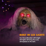 JOYIN Halloween Outdoor Decoration Light up with Grounderbreaker with Sound Effect, Scary Halloween Props Décor Best Halloween Decorations, Haunted House Outdoor, Lawn, Yard Decor - Glow-Paradise