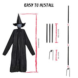 3 Witches Halloween Decorations Outdoor 5'5" Light Up Witches Holding Hands Outside Scary Decor Standing Witch with LED and Voice Control for Garden Yard Haunted House Porch - Glow-Paradise