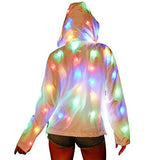 Unisex Light Up LED Hoodie Jacket American Sizes Adult Kids Clothing Apparel Outfit Dance Club Rave Glow - Men S / Women L - Glow-Paradise