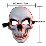 Led Masks Halloween Masks for Adults Scary for Halloween Festival Party with 3 Flash Modes Red Face Transforming Led Mask - Glow-Paradise