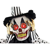 Haunted Hill Farm HHCLOWN-2FLSA Life-Size Animatronic Clown, Indoor/Outdoor Halloween Decoration, Multi,HHCLOWN-16FS - Glow-Paradise
