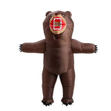 Spooktacular Creations Inflatable Costume Full Body Bear Air Blow-up Deluxe Halloween Costume - Adult One Size - Glow-Paradise