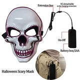 Halloween Scary Mask light Up Face Mask for Halloween Festival Party with 3 Flash Modes Pink Led Masks for Adults - Glow-Paradise