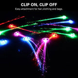 Topist LED Lights Hair, 12 Light-Up Fiber Optic LED Hair Barrettes Party Favors for Party, Bar Dancing Hairpin, Hair Clip, Multicolor Flash Barrettes Clip Braid, 12 Pack - Glow-Paradise