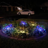Solar Garden Lights Solar Firework Lights Solar Lights Outdoor Waterproof with 2 Lighting Modes Twinkling and Steady-ON for Garden, Patio, Yard, Flowerbed, Parties (Colorful) - Glow-Paradise