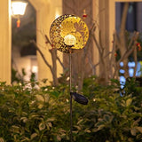 Tryme Garden Solar Lights Fairy Moon Star Glass Globe Pathway Stake Light Metal Angel Decor, Outdoor Decorative Lights Waterproof for Walkway, Yard, Lawn, Patio or Courtyard (Warm White) - Glow-Paradise