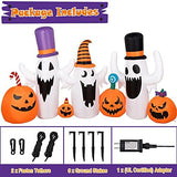 DECORLIFE 8 FT Halloween Inflatables, Pumpkin and Ghost, Halloween Outdoor Decoration with Built-in LED Lights, Blow Up Halloween Decoration for Yard, Lawn, Garden Décor - Glow-Paradise