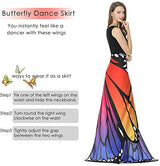 Christmas/Party Prop Soft Fabric Butterfly Wings Shawl Fairy Ladies Nymph Pixie Costume Accessory (168x135CM, Roseblue) … - Glow-Paradise