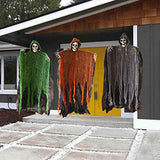 3 Huge Halloween Decoration 36" Hanging Skeleton, Ghosts, Grim Reapers for Indoor and Outdoor Decor. - Glow-Paradise
