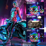 Halloween Purge Mask Light up - CHAOYU LED Scary Face Mask 2 Color Glow Mask with 3 Light Modes Masquerade Costume for Women Men Kids Adults (Blue & Red) - Glow-Paradise