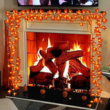 3 Pack Fall Decor Fall Garland Fall Decoration for Home, Enlarged Maple Leaves Halloween Lights, 30 Ft 60 LED Waterproof Battery Operated Lights Fall Thanksgiving Halloween Decorations Indoor Outdoor - Glow-Paradise