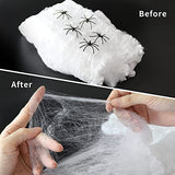 1000 Sqft Halloween Spider Web Decorations With 100 Fake Spiders Spooky Spider Webbing Halloween Decorations Indoor Outdoor Party Yard Decor Supplies For Bar Haunted House - Glow-Paradise