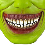 Scary Halloween Mask Smiling Demons Horror Mask Scariest Creepy White Mask with Eye for Evil Cosplay - Glow-Paradise