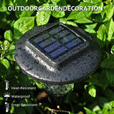 Solar Outdoor Lights, Auto Changing Solar Pathway Colorful Bright Glass Garden Lights,Waterproof Solar Powered Landscape Lights for Lawn Patio Courtyard Walkway Yard - Glow-Paradise