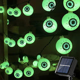 Xingpold Solar Halloween Eyeball String Lights Outdoor, 30 LED 21 FT Halloween Decorations Lights Waterproof with 8 Modes for Outdoor Indoor, Garden, Halloween Party, Holiday, Decorations, Green - Glow-Paradise