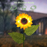 4 Pack Ostritec Solar Sunflower Lights Outdoor Flower Garden Stake Lights,Waterproof LED Solar Powered Sunflower Lights Thanksgiving Christmas Gift Decor for Grave Patio Yard Pathway Wedding Party - Glow-Paradise