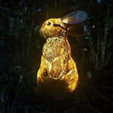 Garden Solar Light Outdoor Decor, Resin Rabbit Solar LED Light for Outdoor, Animal Waterproof Light for Flower Fence Lawn Passage Walkway Courtyard Party Decoration, Rabbit - Glow-Paradise