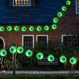 Xingpold Solar Halloween Eyeball String Lights Outdoor, 30 LED 21 FT Halloween Decorations Lights Waterproof with 8 Modes for Outdoor Indoor, Garden, Halloween Party, Holiday, Decorations, Green - Glow-Paradise
