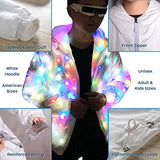 Unisex Light Up LED Hoodie Jacket American Sizes Adult Kids Clothing Apparel Outfit Dance Club Rave Glow - Men S / Women L - Glow-Paradise