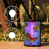 MUMTOP Hanging Solar Lantern Outdoor Waterproof LED Solar Lights Butterfly Decorative Solar Lanterns Tabletop Lamp for Outdoor Patio Garden Yard Decor - Glow-Paradise