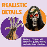 JOYIN Halloween Decoration Animated Zombie Groundbreaker, Light-up Skeleton Zombie Groundbreaker Prop with Creepy Sound for Halloween Outdoor, Lawn, Yard, Patio Decoration, Haunted House Decorationsc - Glow-Paradise