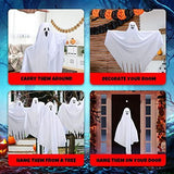TOY Life 4 Pcs Hanging Ghosts Halloween Decorations - 25.5” Posable Halloween Ghost Decorations Outdoor Indoor - Flying Ghost Halloween - Hanging Ghost for Trees Yard - Hanging Halloween Decorations - Glow-Paradise