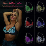 Roiciao Light up Bikini Led Bra Wire Free, Waterproof, Size M Black - Glow-Paradise