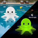 SEMANJLL 2 PCS Octopus Floating Pool Light Solar Powered, 20 inch 16 RGB Colors Changing LED Glow Ball Inflatable Octopus with Cute Expression - Glow-Paradise