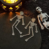 White Skeleton Halloween Earring for Women, Skull Halloween Drop Earrings 9.7cm - Glow-Paradise