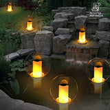 Floating Pool Lights, Solar Flame Lights Flickering IP68 Waterproof Ball Night Lights, Outdoor Lantern Landscape Decoration Lamp for Pool, Pond, Event, Party, Garden(2pcs) - Glow-Paradise