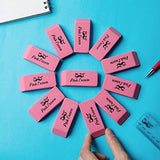 Pink Pencil Erasers, Large, Pack of 12 - Glow-Paradise