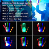 Halloween Scary Mask with LED Gloves Kit Cosplay, LED Costume Mask EL Wire Light Up Mask for Halloween Costume Festival Cosplay,Music Festival Parties (Blue) - Glow-Paradise