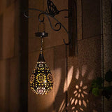 RUILAIYA Hanging Solar Lights Outdoor Garden Boho LED Flower Waterproof Decorative Metal Light for Porch Garden Outdoor (1 Pack) - Glow-Paradise