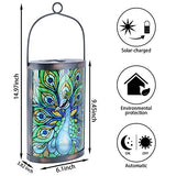 Hanging Solar Lantern Outdoor Waterproof LED Solar Lights Peacock Decorative Solar Lanterns Tabletop Lamp for Outdoor Patio Garden Yard Decor - Glow-Paradise