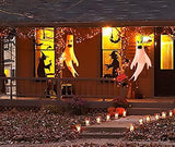Leuceiy Halloween Decorations Ghost Windsocks Hanging Decor for Home Indoor Outdoor Yard Flag Wind Socks Party Supplies (2piece 47 Inch) - Glow-Paradise