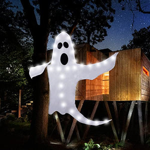 CCINEE Peek A Boo Hanging Ghost with White Lights 50