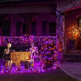 Funpeny Halloween 360 LED Net Lights, 12ft x 5ft 8 Modes Waterproof Connectable Halloween Decorations for Outdoor Garden Party Decor (Purple Orange) - Glow-Paradise
