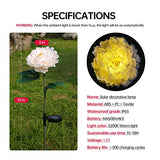 Cmskokm Outdoor Solar Garden Light Yard Decor Garden Garden Decor Solar Flower Lamp Bigger Peony Flower Head Bigger Solar Panel Waterproof Solar Decorative Light for Garden Patio (3 per Box) - Glow-Paradise