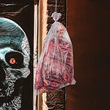 Halloween Bloody Half Body, 37" Latex Skinned Half Body Hanging Corpse Torso in a Bag for Haunted House Halloween Party Indoor Outdoor Decoration - Glow-Paradise
