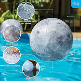 TIALLY Full Moon Floating Pool Lights Solar Powered - 14" Pool Lights That Float, Inflatable Waterproof Led Light Balls, Swimming Pool Accessories for Inground Pools, Party Decor for Outdoor (4 Pack) - Glow-Paradise